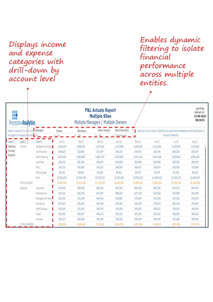 Profit & Loss (P&L) Actuals Dashboard